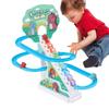 Electric Stair Climbing Toy, Dinosaur Track Sliding Toy Dino Slide Toy Dinosaur Escalator Toy Dino Musical Toy Gliding Track Toy with Music & Lights