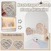 Heart-shaped Carved Wooden Ornaments, Home Decoration Love Three-dimensional Hollow Pendant Desktop Decoration