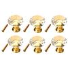 6Pcs Ultra-light 40mm K9 Crystal Glass Zinc Alloy Cabinet Drawer Handle Knobs