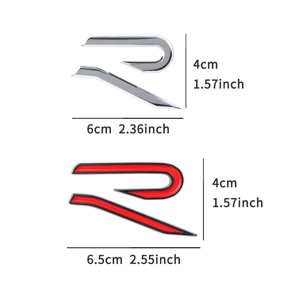 AABIR1 Car Emblem Side Body Tail Trunk Decoration ABS Stickers For Volkswagen VW New R Golf Tiguan Blue Motion Passat Polo Jetta Beetle