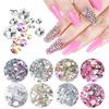 Health Caring 1440Pcs Glitter DIY 3D Flat Nail Art Rhinestone Sequins Decoration Manicure Tips