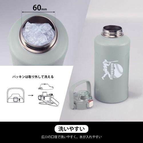 1900ml Vacuum Insulated Large Capacity Thermos Water Bottle, Keeps Drinks Hot or Cold, Includes Straw, Compatible with Direct Drinking Sports Drinks,