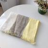 Spring and Summer Versatile Wide Striped Linen Women's Scarf