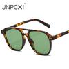 Ретро Заклепки Двойные Мостики Мужские Солнцезащитные Очки Мода Женские Роскошные Очки UV400 Зеленые Солнцезащитные Очки