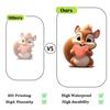 Cute Cartoon Squirrel Static Cling Window Stickers No Glue for Living Room Bedroom Home Decor Removable Reusable
