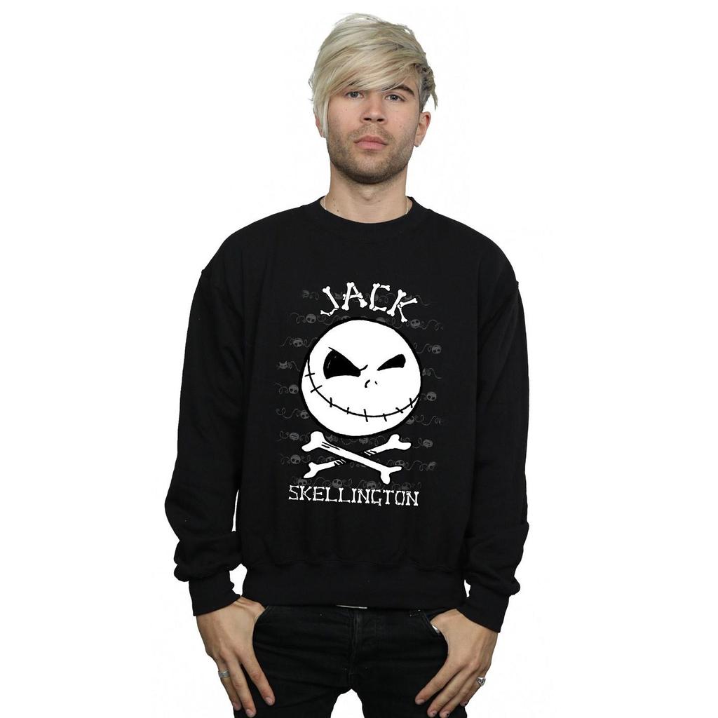 Disney Mens Nightmare Before Christmas Jack Face Sweatshirt
