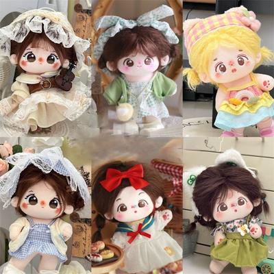 Мультяшная хлопковая кукла 20 см Набор одежды для кук Аксессуары для кукол BJD Одежда для кукол Косплей Реквизит Подарок Платье феи Детские игрушки