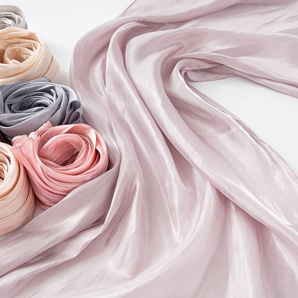 Luxury Chiffon Hijabs Breathable Women Cool Satin Smooth Crepe New Head Wrap