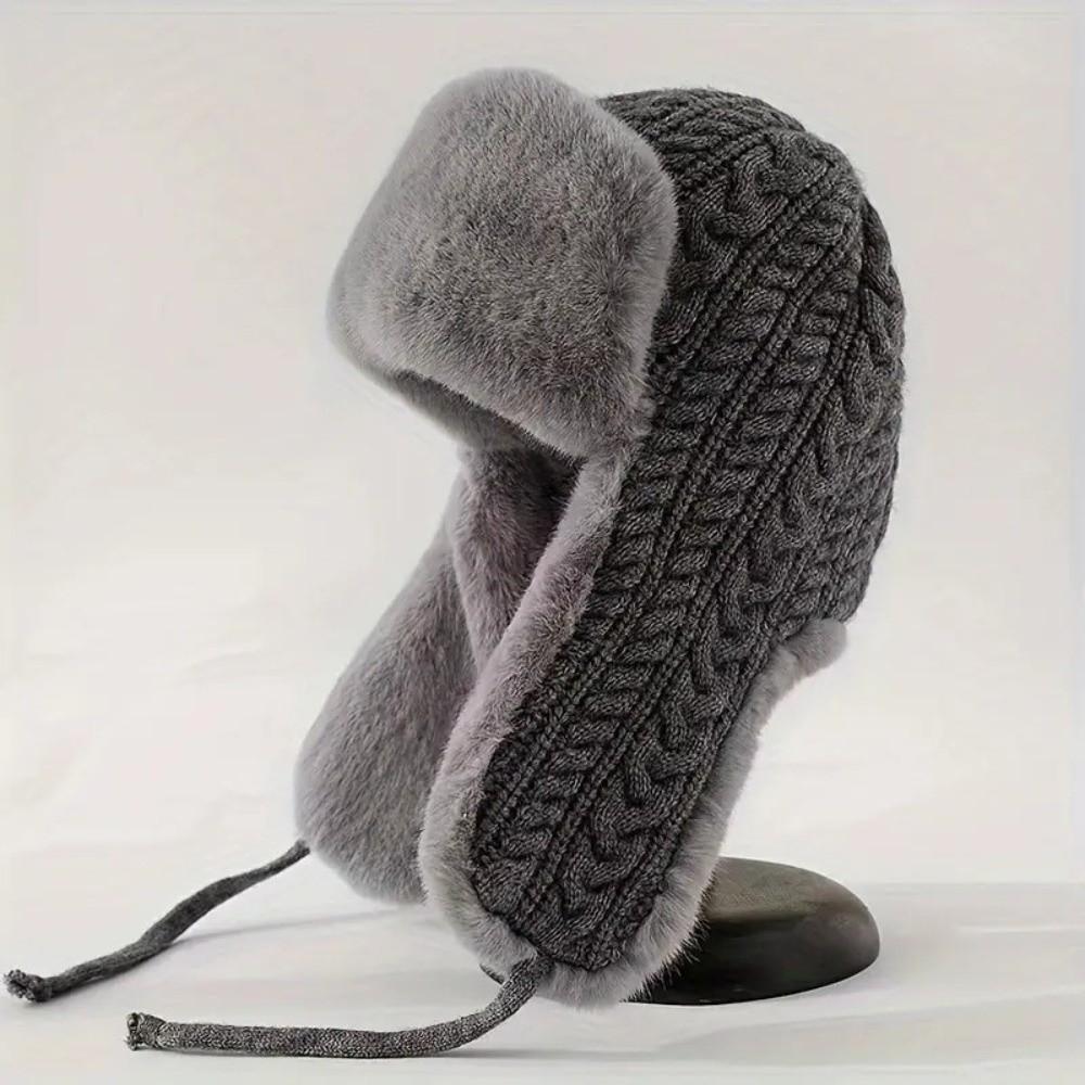 Knitted Lei Feng Hat Warmth Cold Hat Versatile Cycling Coldproof Cap For Women