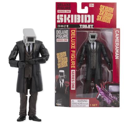 Skibidi Toilet Deluxe Figure Фотографическая коллекционная фигурка Официально лицензированные туалетные принадлежности Черный
