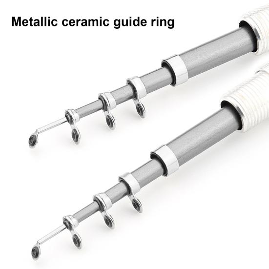 1M удочка-ручка с катушкой для спиннинга, прочная мини-карманная телескопическая короткая удочка из алюминиевого сплава для подледной рыбалки на реке, озере, водохранилище