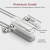2pcs Stainless Steel Couple Necklaces Matching Puzzle Heart Lock Key Pendant  Valentine Day Gift