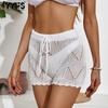 Женские модные летние весенние повседневные однотонные спортивные шорты с высокой талией и принтом