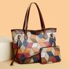 Stitching Contrast Color Tote Bag Women's Shoulder Bag Large Capacity Bag