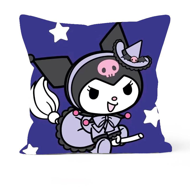 1PC New Sanrio Kuromi Double sided Printed Pillow Cover for Sofa Bedhead Cushion Cover Childrens Gift Anime Cartoon