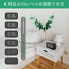 Alarm Clock 5 Inch Large LED Digital Alarm Clock Mobile Phone Charger with USB Port Dimmer Touch Activation Easy Bed Head Clock 0-100%