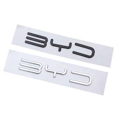 3D металлический черный хромированный логотип BYD с буквами, эмблема, значок на крыло автомобиля, наклейка на багажник для BYD Tang Song Yuan Qin BYD Stikcer, аксессуары
