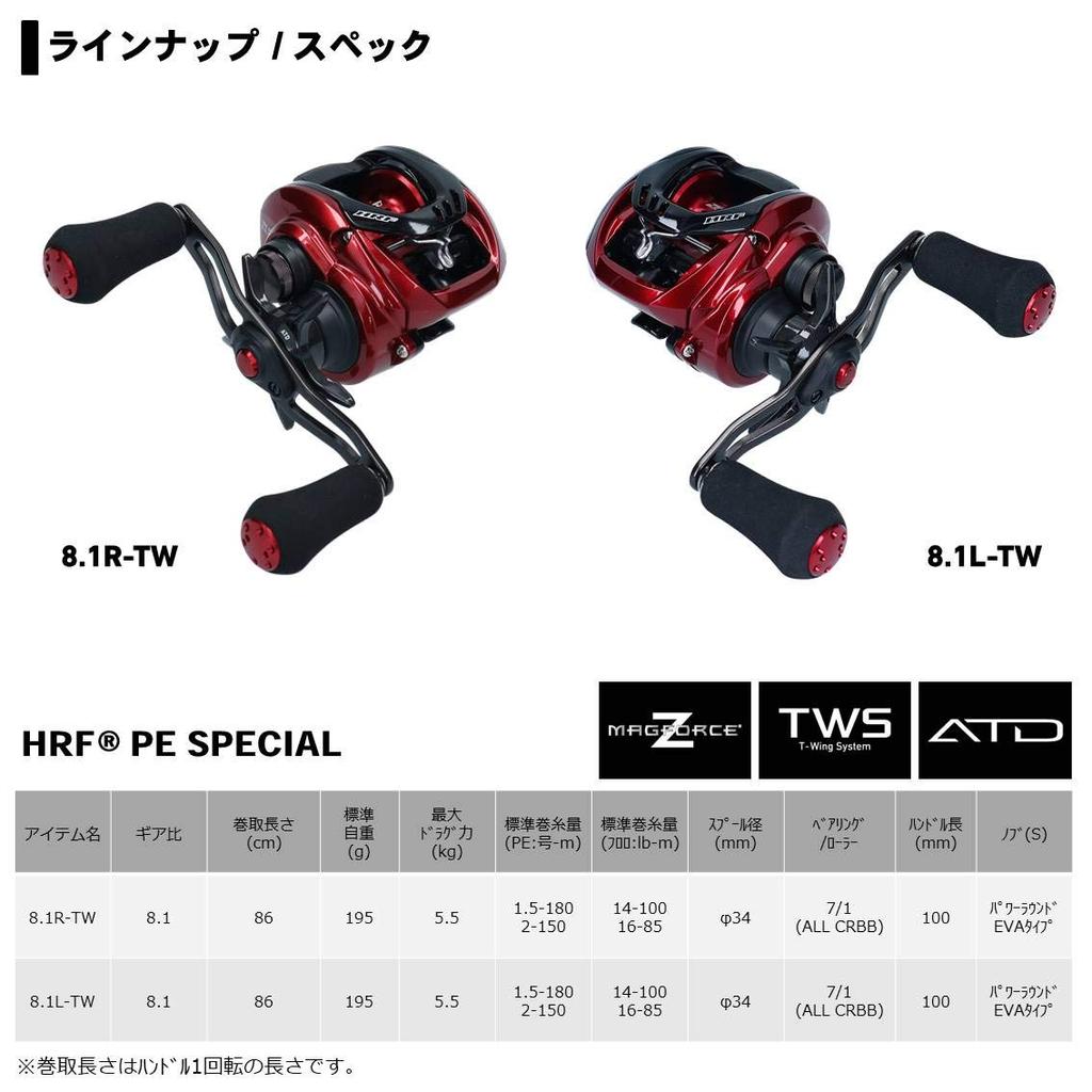 Daiwa Катушка мультикастинговая 20 HRF PE SPECIAL 8.1R-TW (Модель 2020 года)