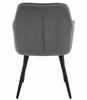 JORK chair - dark gray velvet / black legs x 2