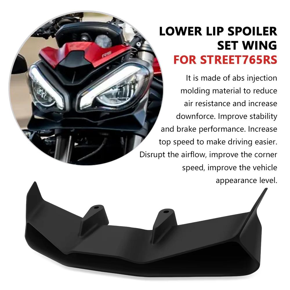Для Street Triple 765 RS 2024 2023 Street Triple 765 S RS 2017-2024 Мотоцикл Передний Нижний Фиксированное Крыло Обтекатель Комплект Передних Спойлеров