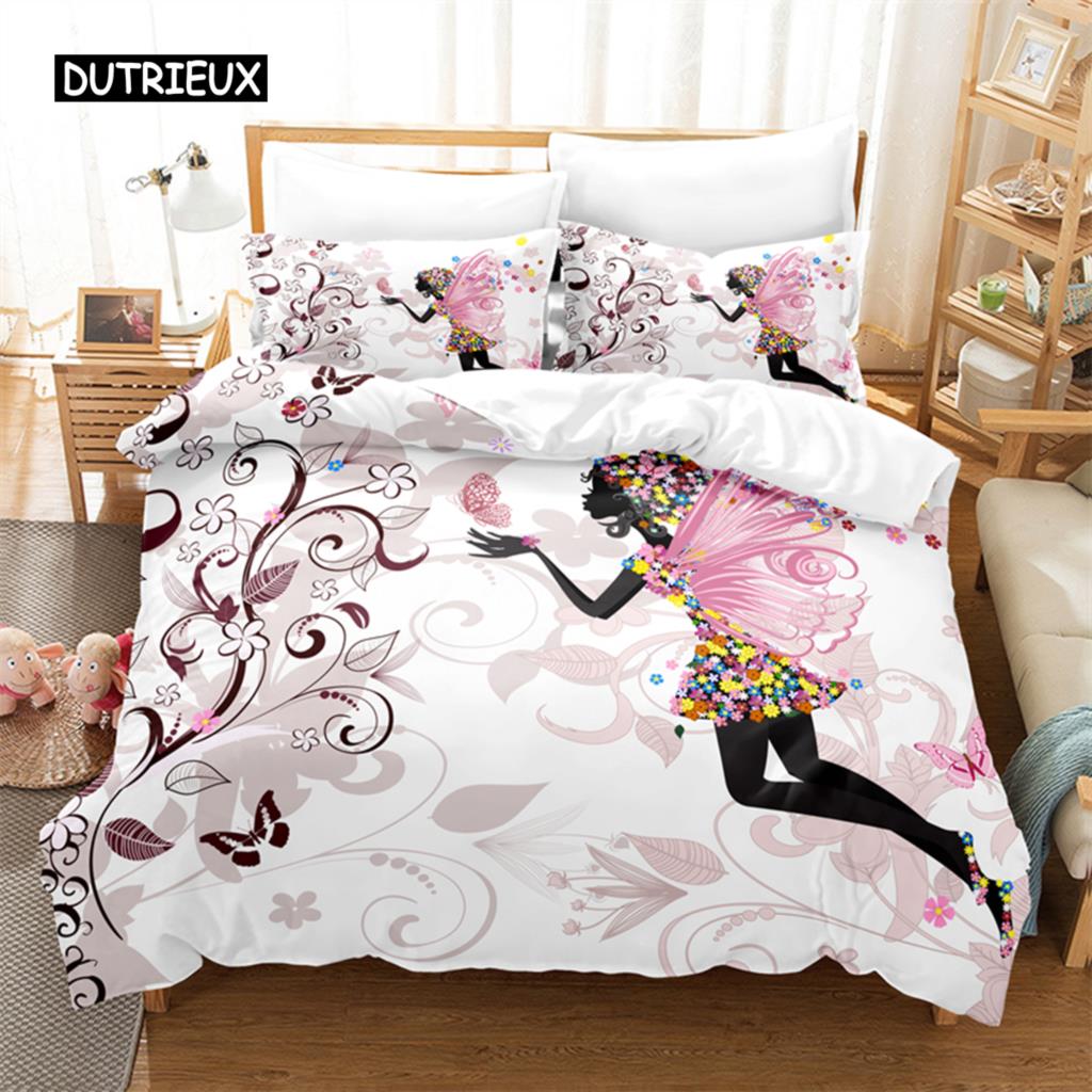 Cartoon Girl Bedding Set Duvet Cover Set 3d Bedding Digital Printing Bed Linen Queen Size Bed Set Fashion Design