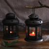 Wind-proof Iron Wind Lamp Simple Aromatherapy Candlestick Ornament  Holiday