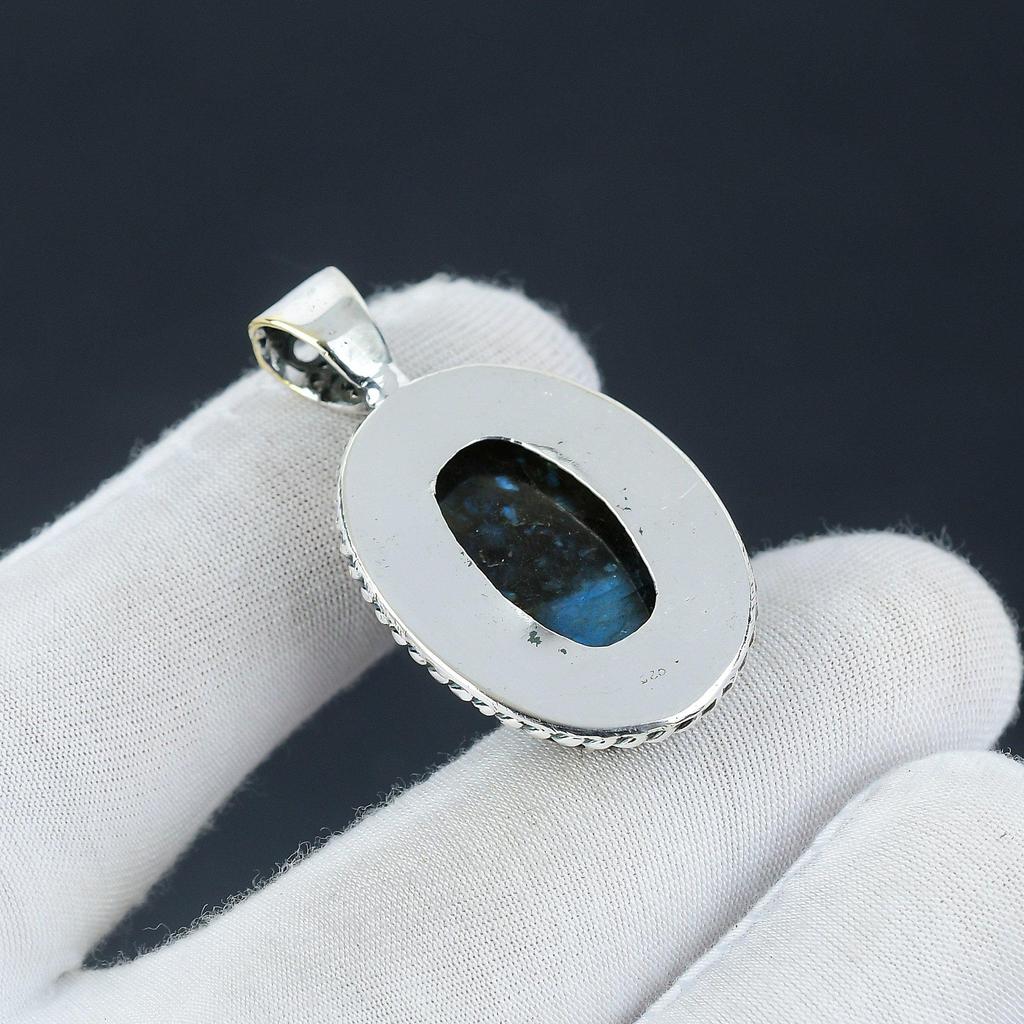 Подвеска из лабрадорита Blue Fire, драгоценный камень из лабрадорита, ювелирная подвеска из стерлингового серебра 925 пробы ручной работы для женских подарков, ювелирные изделия из драгоценных камней для нее