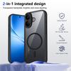 KEYSION Transparent Magnetic Phone Case for VIVO V60 Lite 5G Soft Silicone+PC HD Clear Shockproof Back Cover for IQOO Z10R 5G