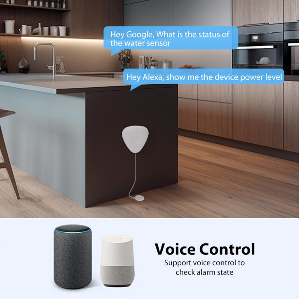 2.4GHz Wireless Water Leak Detector TY App ZigBee Remote Control Smart Water Sensor with Probe for