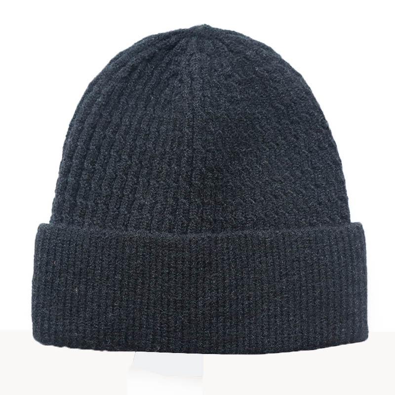 Fashionable classic unisex warm woolen hat, jacquard solid color plain knit hat, cold weather hat, pullover ski hat