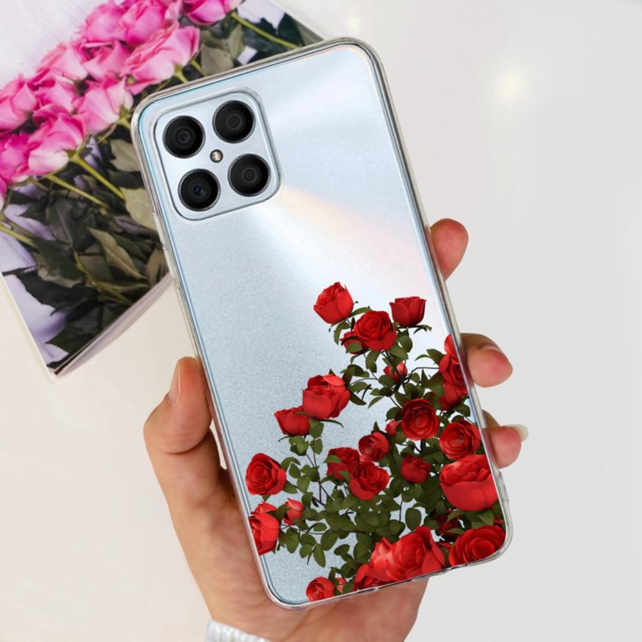 Красивый чехол с принтом для Honor X8 TFY-LX1 TFY-LX2 TFY-LX3 Мягкая задняя крышка из силикона TPU для чехлов телефона HonorX8 X 8 4G