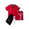 Portugal Claret Red Ronaldo Number 7 Kids Jersey Set Of 4 Pltbrrd