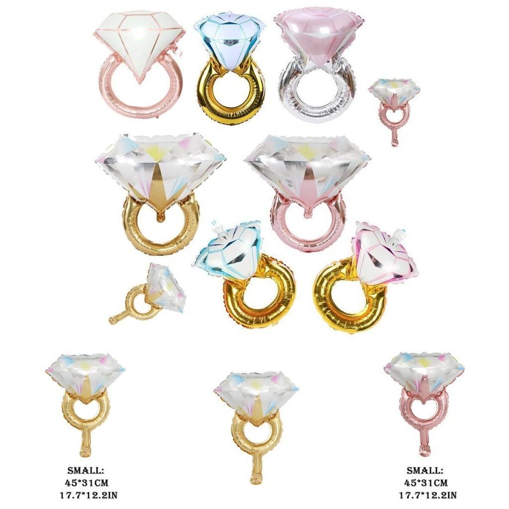 Воздушные шары из фольги в форме бриллианта Кольцо Украшения для вечеринки по случаю помолвки Свадебные принадлежности