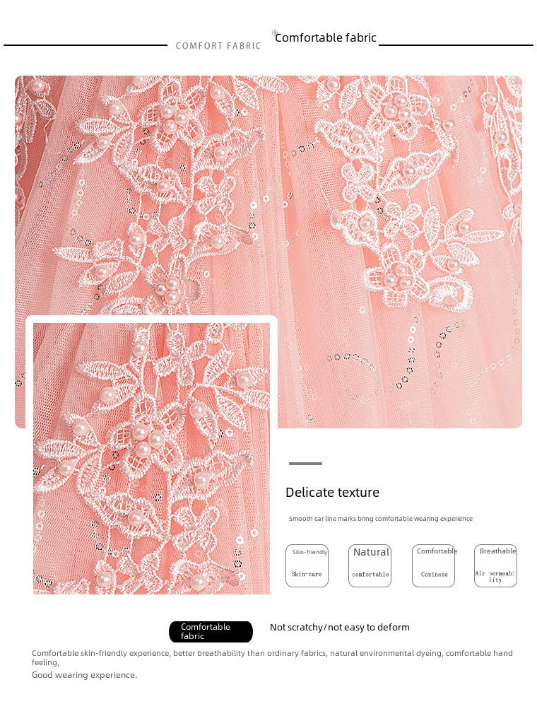 High-End Flower Girl Princess Tutu Dress for Weddings and Performances