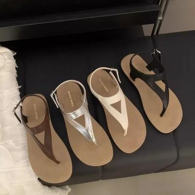 Женские минималистичные сандалии-шлепанцы из искусственной кожи с открытым носком, женская пляжная обувь, легкие, мягкие, для женщин, сексуальные тапочки, сандалии с пряжкой