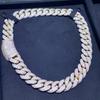 High-Quality Designer Copper-Set Moissanite Cuban Chain Necklace | 18K Golden Plated Golden-Plated Craftsmanship, Handcrafted Hi