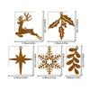 5 шт. Подвесные украшения на рождественскую елку из кованого железа, с дизайном оленей, звезд и снежинок, подходят для праздника в помещении/на улице