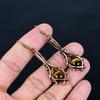 Серьги из тигрового глаза, обернутые медной проволокой 999 пробы, серьги из натуральных камней ручной работы, подарок для мамы, антикварные украшения