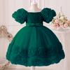 Fluffy Flower Sequin Baby Girl Party Dress Christmas Costume Toddler Tulle 1st Birthday Baptism Dress for Girls Bridesmaids Gown