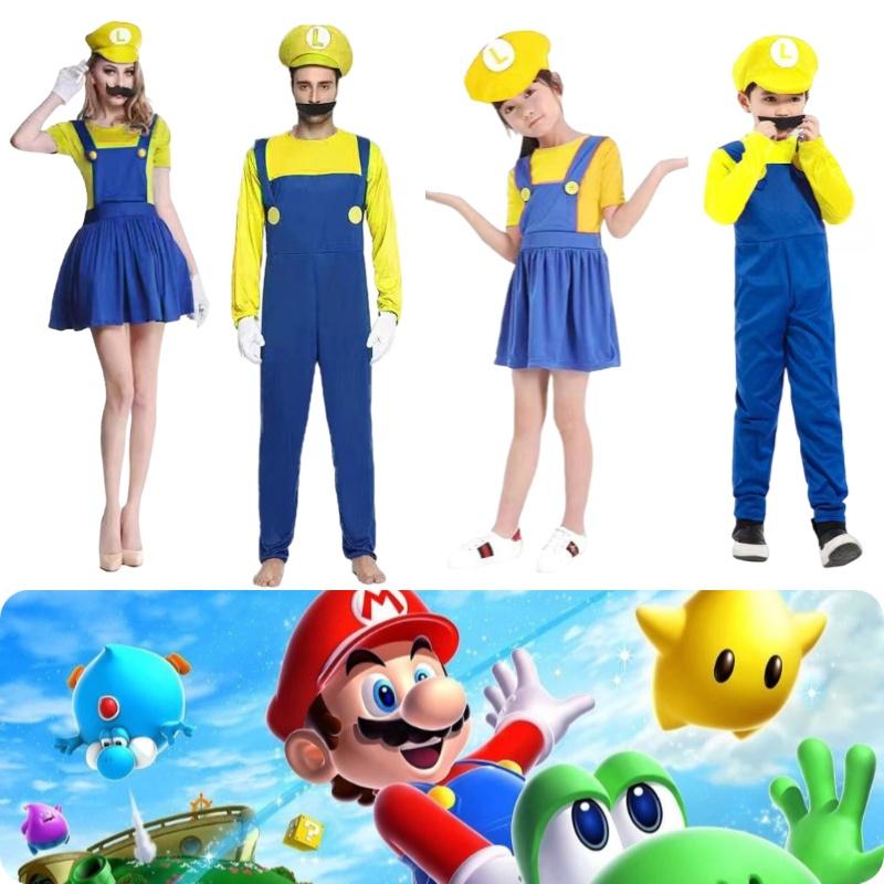 Super Mario Costume For Children And Adults Cosplay Outfit For Halloween And Parties