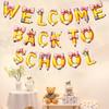 Cartoon Welcome Back To School Banner Pencil Background Hanging Flag  for Birthday Party Decor