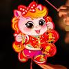 Мультяшные китайские новогодние фонарики Бумажные Традиционные DIY Ручные Фонарики Ручной работы Благословение Фонарик Праздника Весны Подростковое творчество