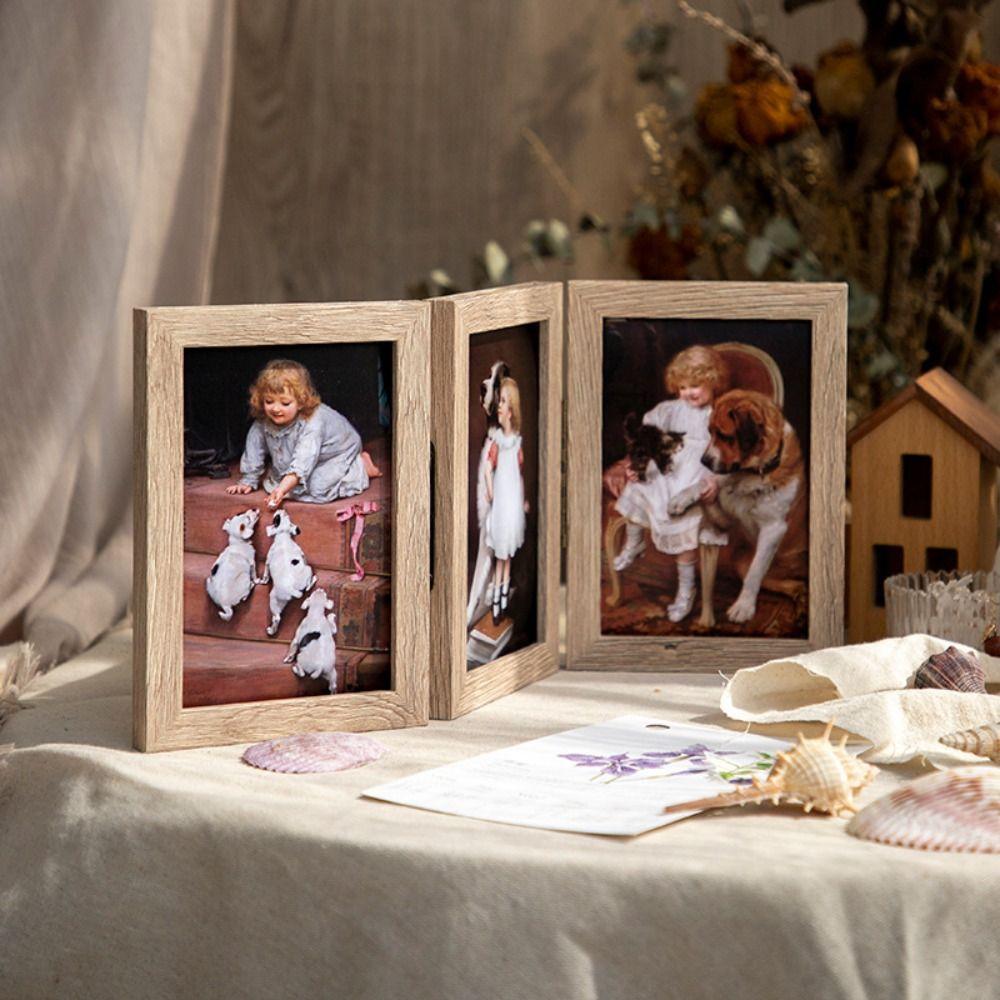 Creative Photo Frame Stand Folding DIY Display Frame Desktop Decoration Photo Albums Office