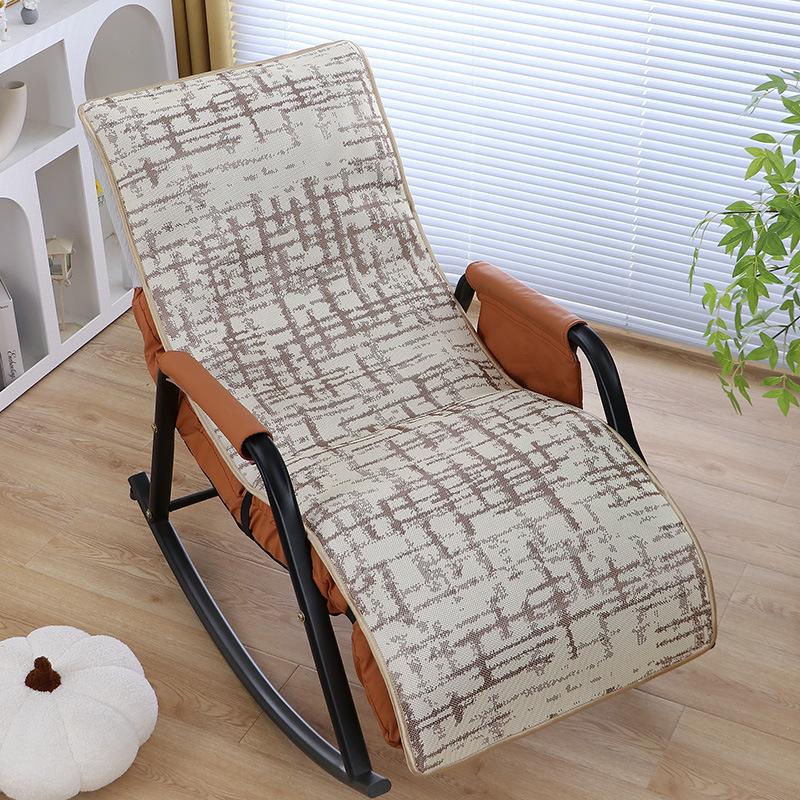 Summer Rocking Chair Recliner Seat Cushion Backrest Integrated Nap Cushion Thickened Folding Chair Lazy Double Chair Cushion Cover