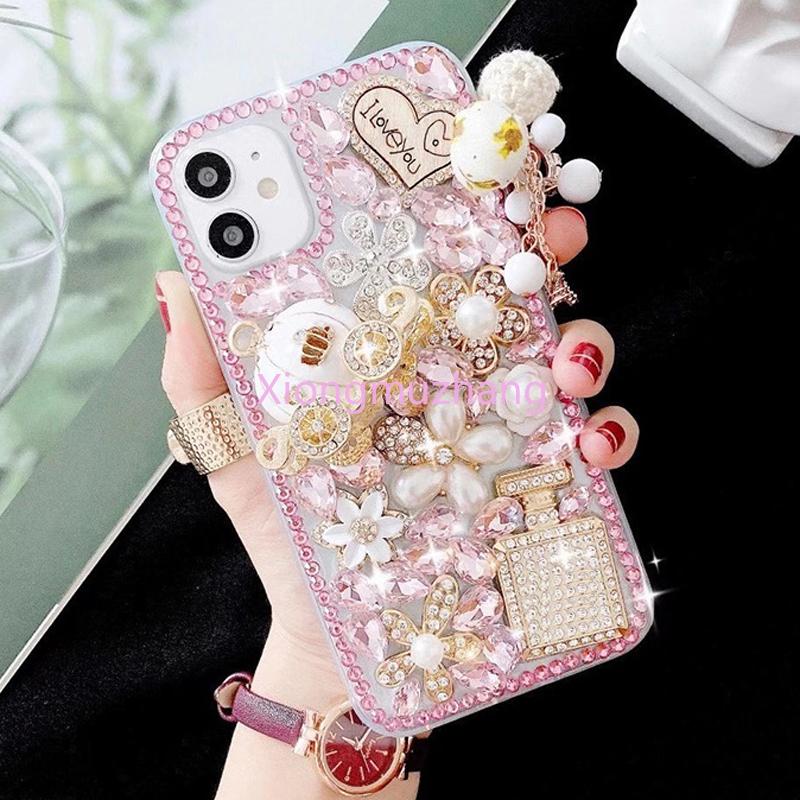 Bling Luxury Rhinestone Diamond Case for Samsung S22 Ultra S21 S20 FE S10 Plus A52 A32 A22 A72 A42 A82 A12 A51 A41 A31 A21 A11 A13 A53 A73