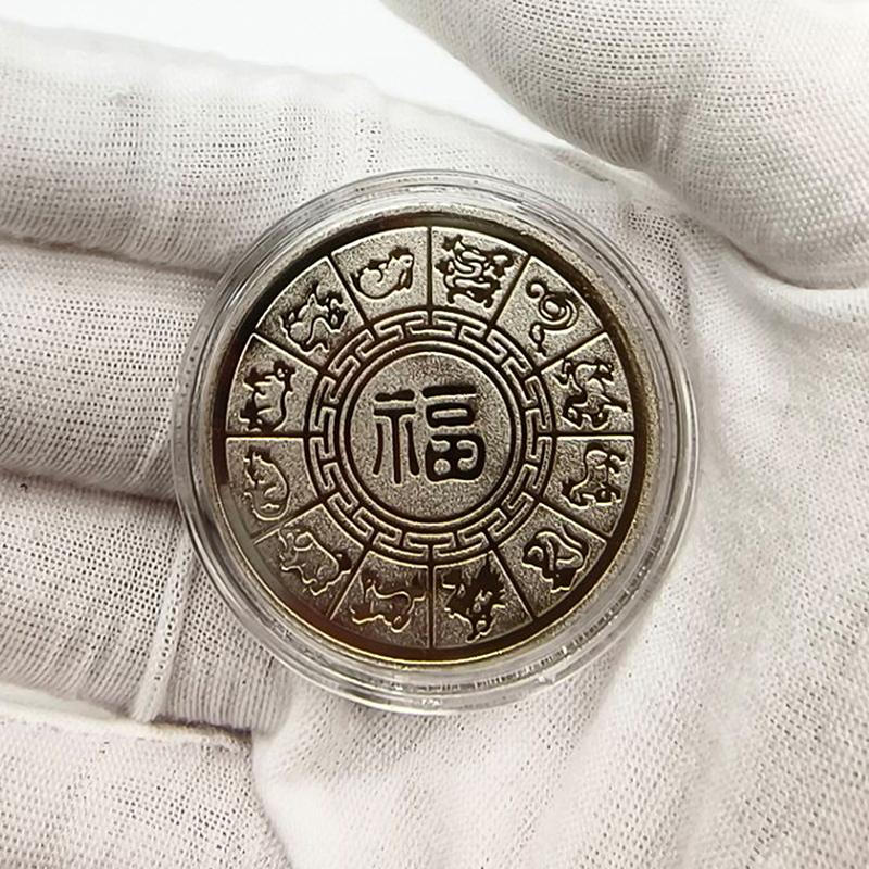 Памятные монеты 2025 года Змеи, медали китайского зодиака, 3D рельефные монеты, коллекционные годовые монеты