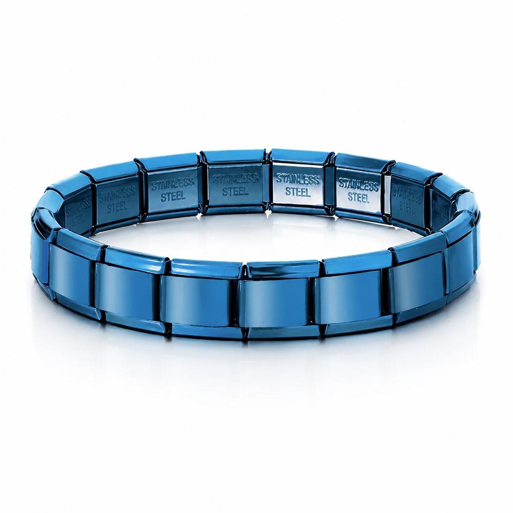 Stainless Steel Engraving Elastic Bracelet - Customizable Versatile DIY Jewelry