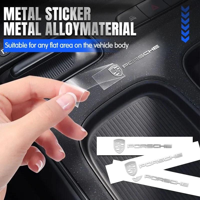 Автомобильные металлические креативные наклейки Водонепроницаемые грязезащитные наклейки Аксессуары Для Porsche 911 718 Taycan Panamera Cayenne Macan Cayman
