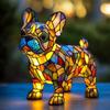 Cat Dog For Night Stands Table Lamps Stained Resin Tabletop Decoration Light