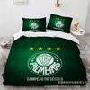 Size 3D Printed Football Club Standard Bedding Three-Piece Quilt Cover Pillowcase